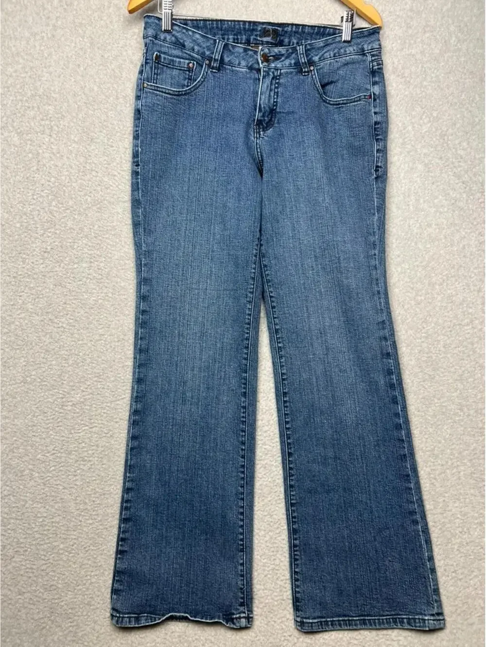 Y2k 90s Jag Boot Cut Low Rise Denim Jeans Womens Size 10 Med Wash Casual Stretch